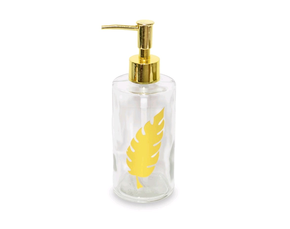 Dispenser de Vidrio Golden Leaf (c)  - OBED Home & Deco San Rafael