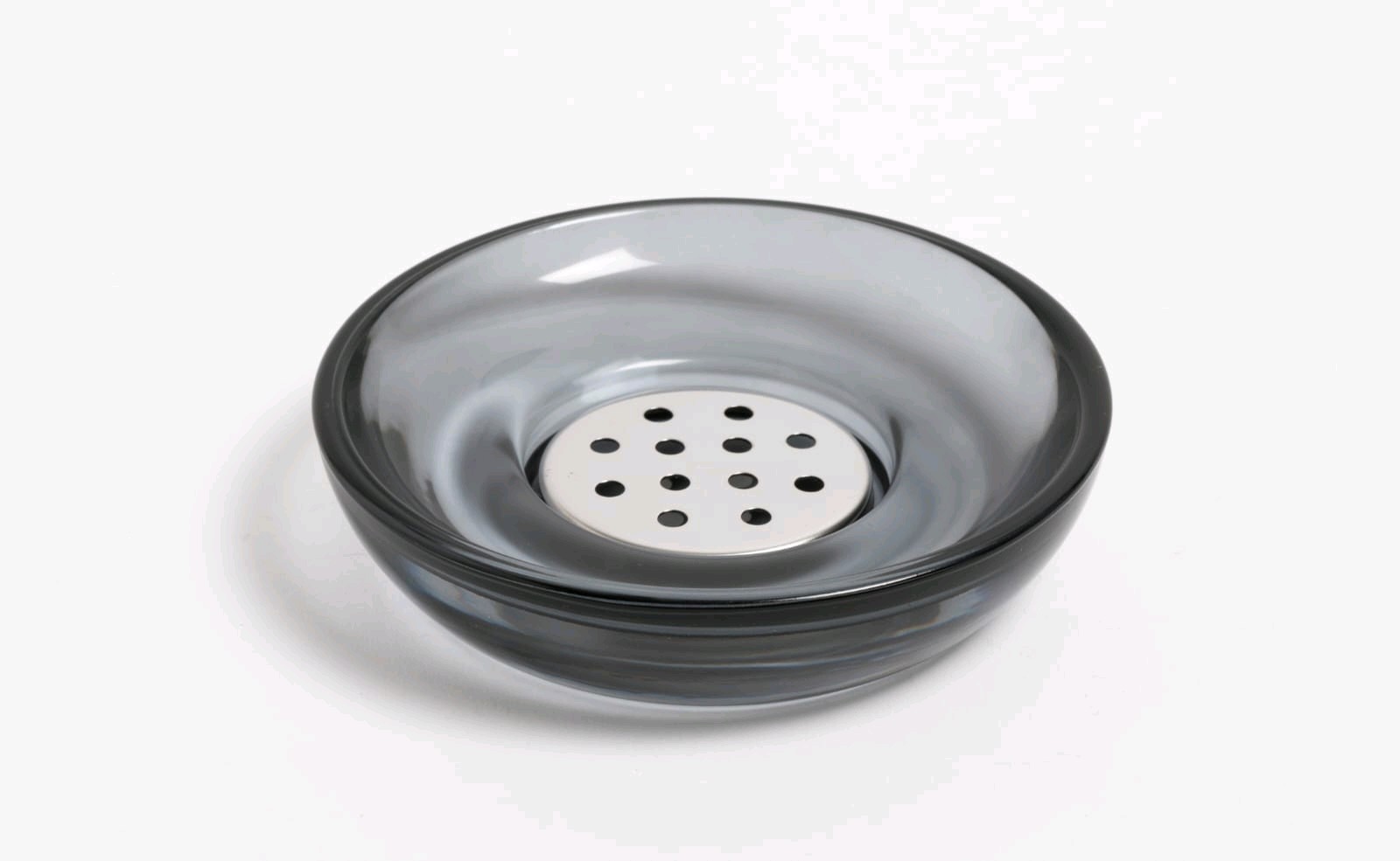 Jabonera de Vidrio y Silver Humo  - OBED Home & Deco San Rafael