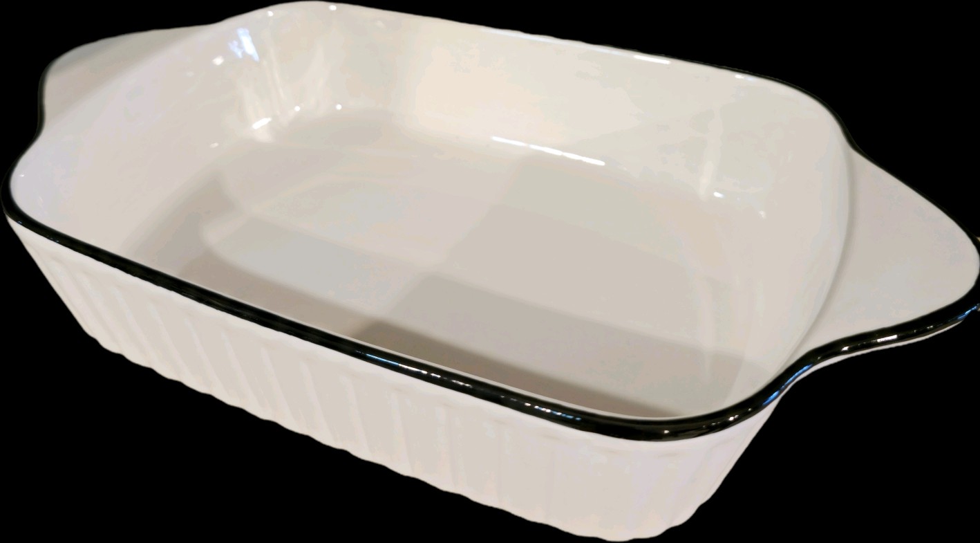 Fuente rectang ceram ray bca borde negro - OBED Home & Deco San Rafael