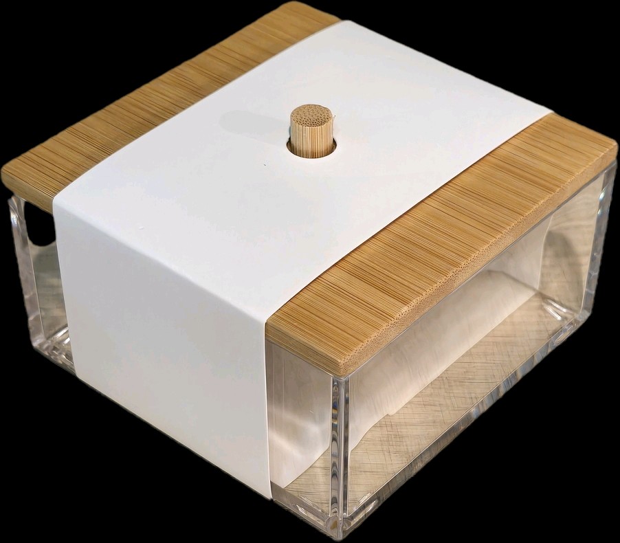 Cajita organizadora tapa bamboo - OBED Home & Deco San Rafael