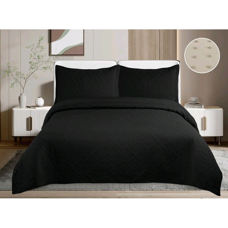 Cubrecama Queen 3 piezas Premium - OBED Home & Deco San Rafael